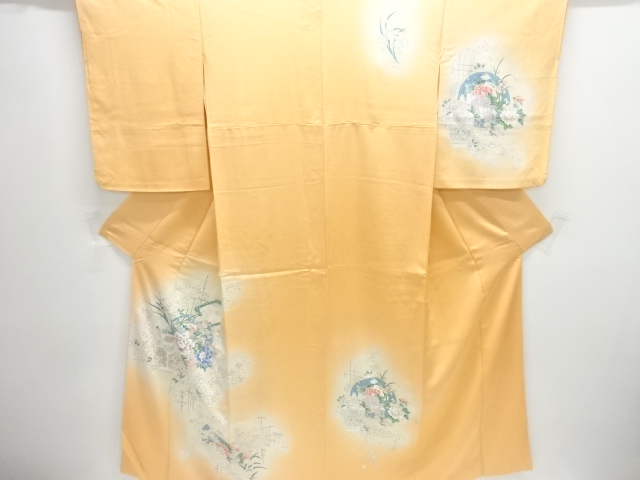 生花模様訪問着